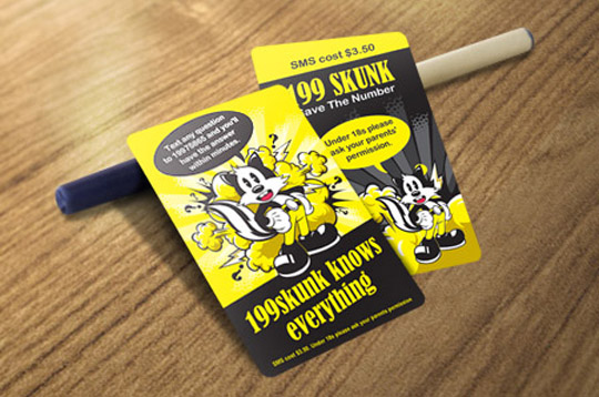 199 Skunk Knows Everything Creative Business Card