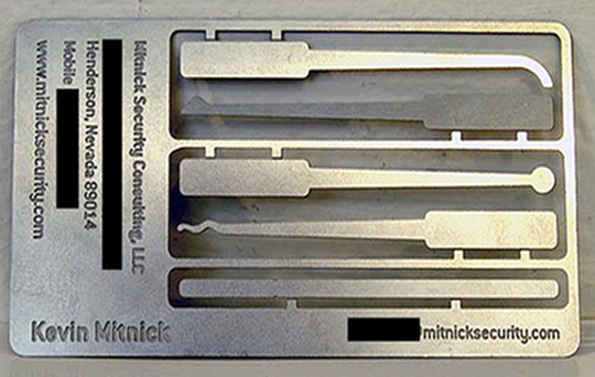 Post image for Kevin Mitnick’s Die Cut Metal Business Card