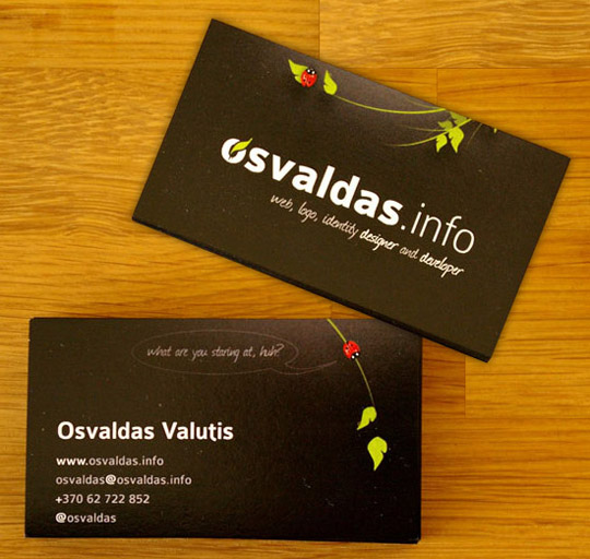 Osvaldas Info Glossy Business Card