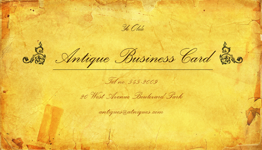 BEAUTIFUL VINTAGE STYLE BUSINESS CARD DESIGNS