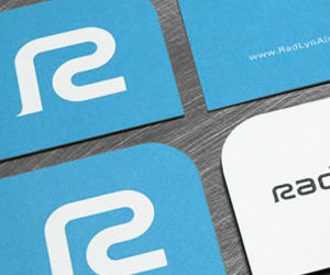 Radlyn Airways Logo-riffic and Uniquely Shaped Business Card