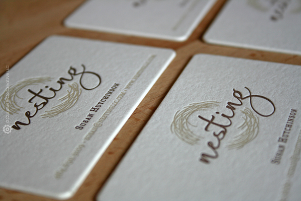 Nesting LLC’s Letter Pressed Business Card