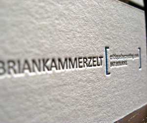 CritiqueByCreating's Letterpress Business Card