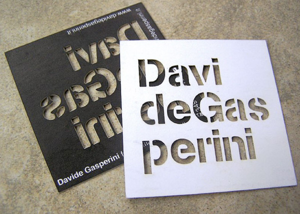 David Gasperini's Die Cut Business Card 