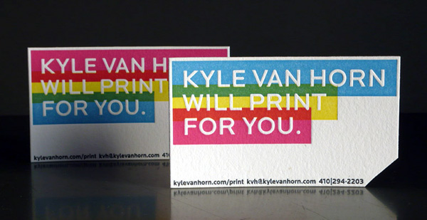 Kyle Van Horn's Letterpress Business Card