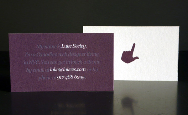Luke Seeley's Business Card