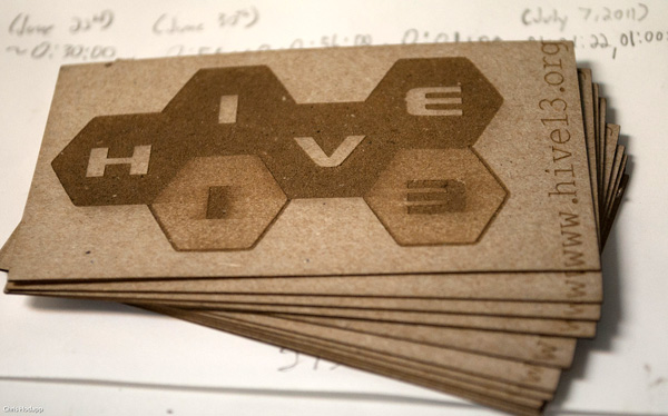 Hive13's Laser Engraved Business Card
