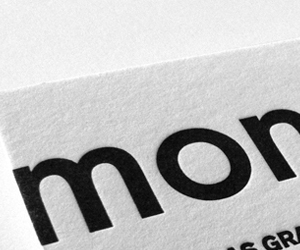 Montage Minimalist LetterPress Business Card