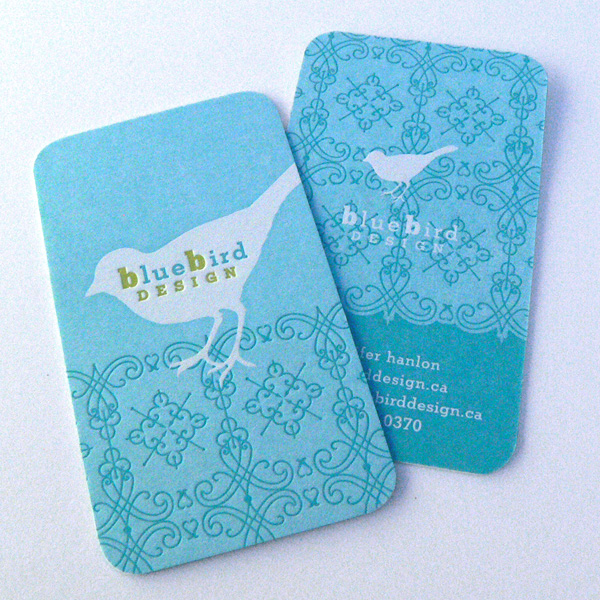 Bluebird Designs LetterPress BusinessCard