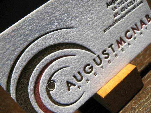 Stylistic LetterPress Printed Business Card