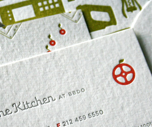 The Kitchen at BBDO LetterPress Business Cards
