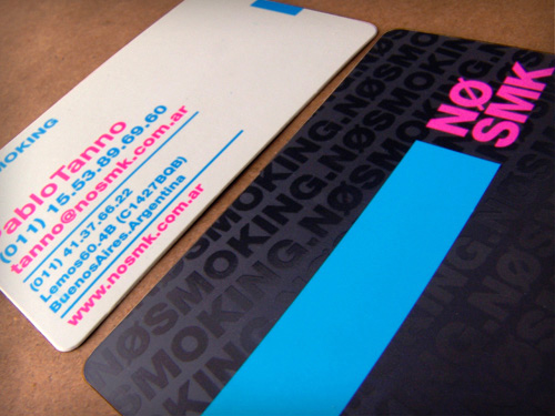 No SMK’s Embossed Business Card