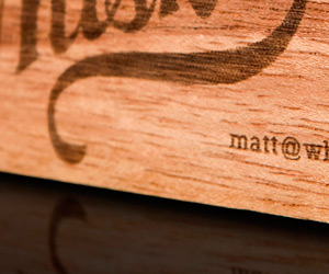 Whiskey Design's Wooden Business Card