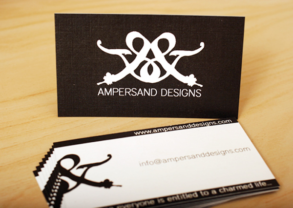 Ampersand Designs' Typography Business Card