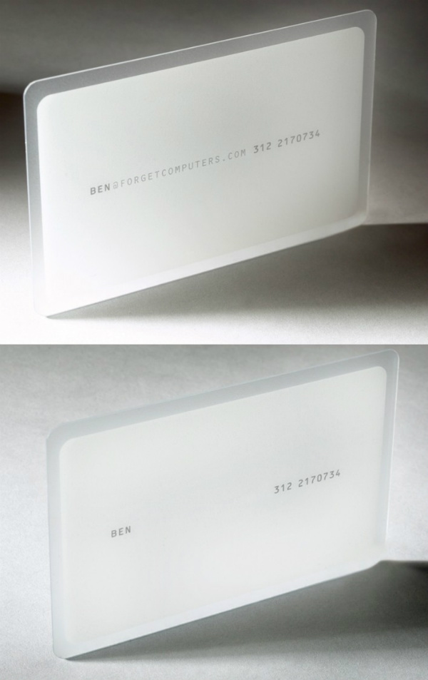 Forget Computer's White Business Card