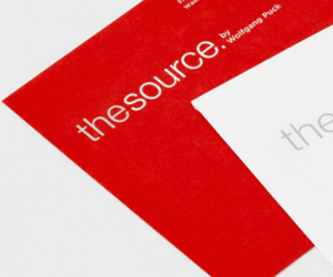 The Source's Red and White, Minimalist Business Card