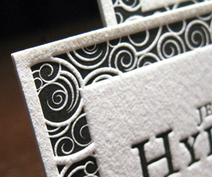 Hypnotist Jesse Shipley's LetterPress Business Card