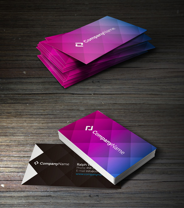 Free Patterned Designed Business Card Template: Corporate Business Card