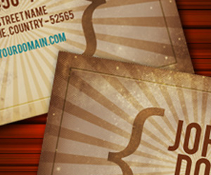 Free Vintage Style Business Card Template by GraphicsFuel