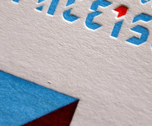 Space 150's v22 Letterpress Business Card
