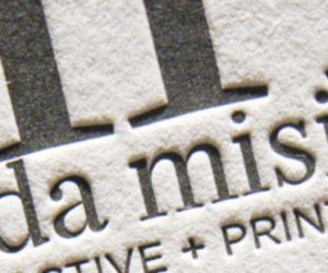 Linda Misiura's Typography Business Card