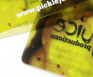 Pickle Juice Production's Plastic Business Card