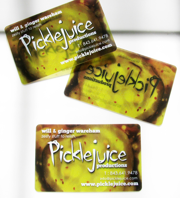 Pickle Juice Production's Cool Green Business Card