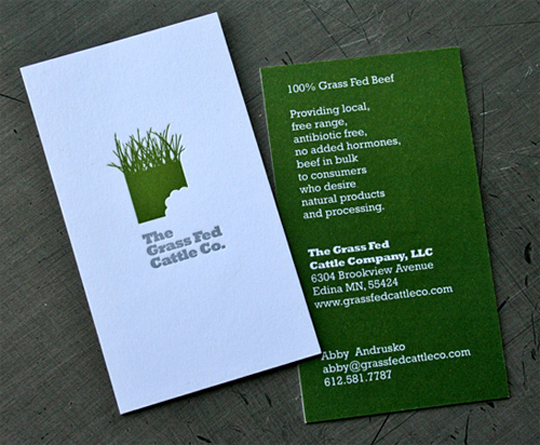 The Grass Fed Cattle Company's Business Card