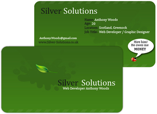 Anthony Wood's Creative Business Card