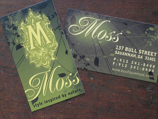 Botique Moss' Modern and Stylish Business Card 