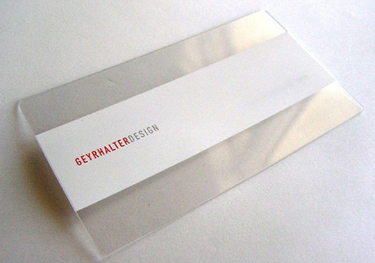 Geyr Halter Design's White,Clear Business Card