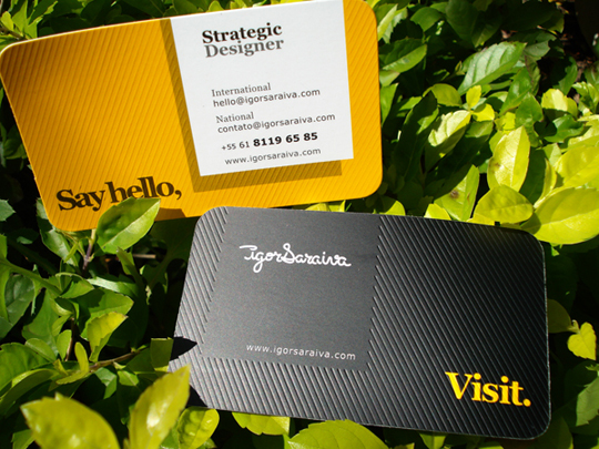 Igor Saravia's Textured Business Card