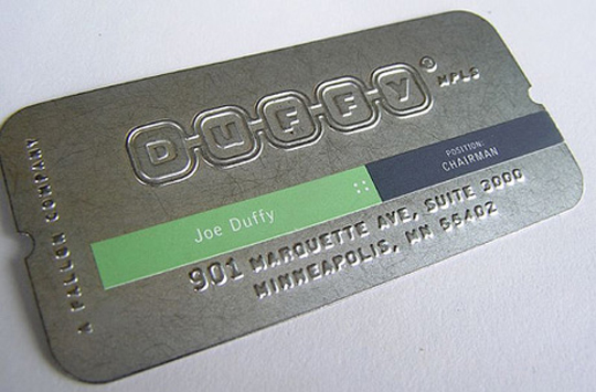 Unique Business Card -- Joe Duffy