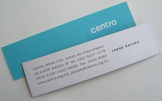 Jorge Bolado's Thin Business Card