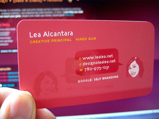 Lea Alcantara's Pink Business Card