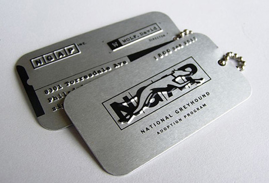 National Greyhound Adoption Program Dog Tag Business Card