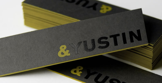 &Yustin Minimalist Business Card