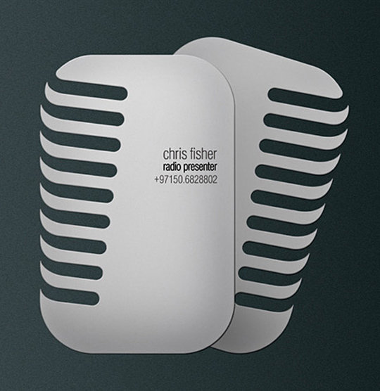 Chris Fisher's Mic-head Business Card