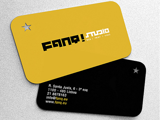 Fanq's Die Cut Business Card