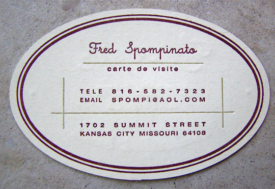 Fred Spompinato's Business card