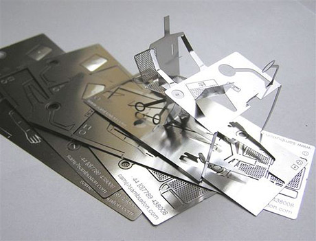 Sam Buxton's Folding Metal Business Card