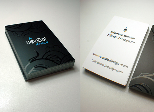 Voudo Design's Glossy and Matte Business Card