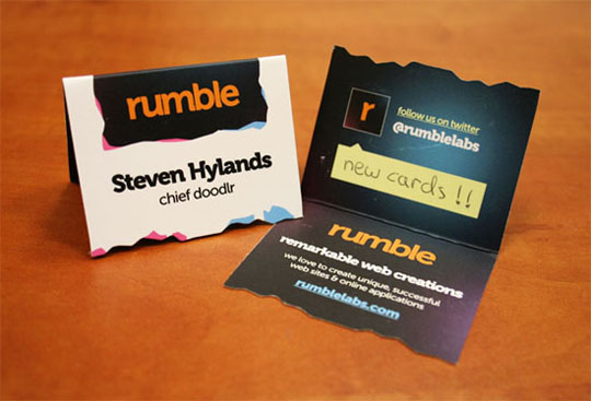 Rumble Folding Business Card