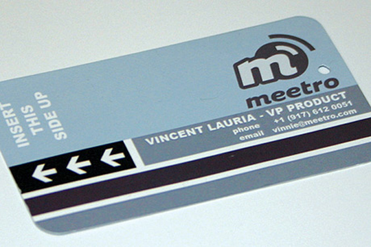 Subway Ticket--er, Meetro Business Card