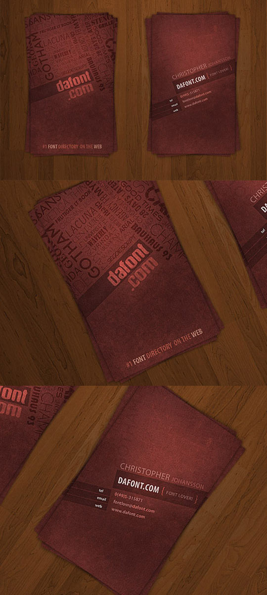 DaFont's Business Card