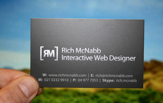 Rich McNabb's Simple Business Card