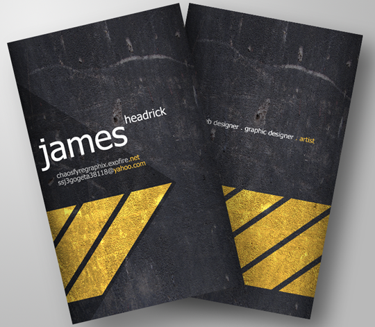 James Headrick's Graphic Design Business Card