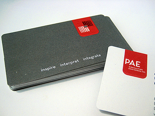 PAE Consulting Engineers' Simple Business Cards
