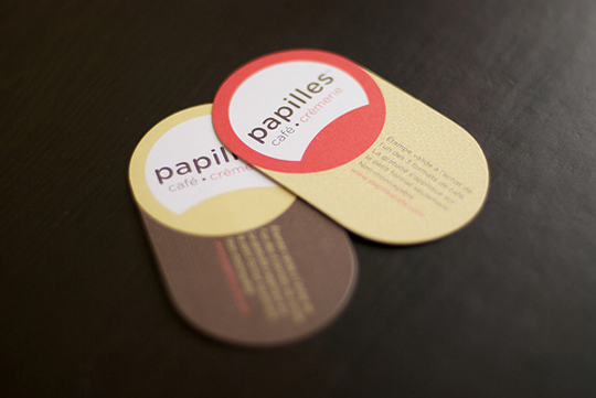 Papilles Cafe Cremerie's Unique Business Card