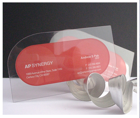 AP Synergy's Plastic Business Card